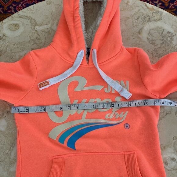 SUPERDRY Vintage Logo Limited Edition Neon Sparkle Hoodie 80’s Retro Style - Picture 14 of 15